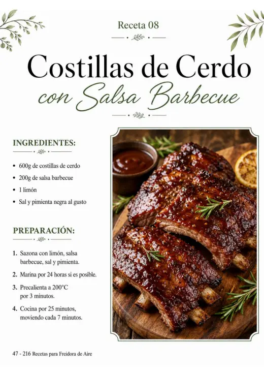 Costillas de Cerdo con Salsa Barbecue