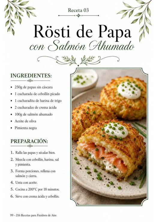 Rösti de Papa con Salmón Ahumado